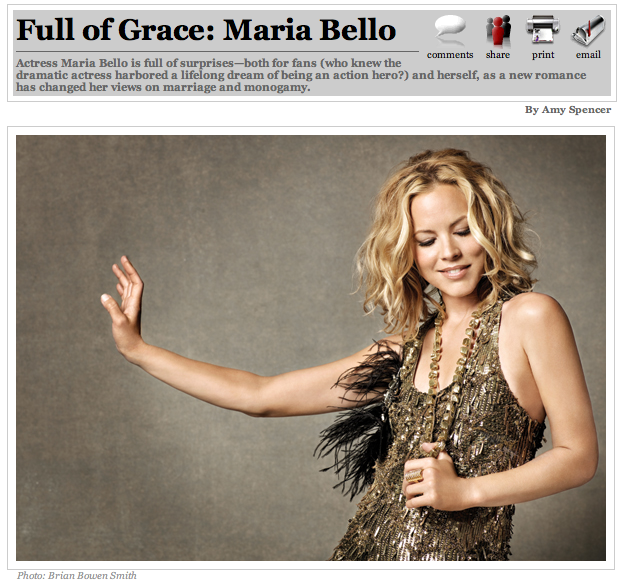 Maria Bello in Page Six magazine, July 27, 2008