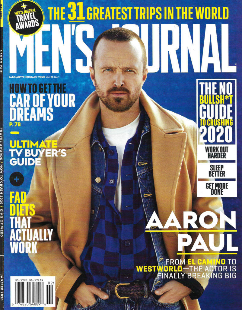 Men’s Journal Cover: Aaron Paul / Amy Spencer